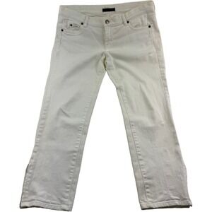 JIL SANDER Off White 5 Pocket Cotton Spandex JDW284T Jeans Womens Size 33X27